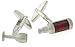 Red wine bottle and glass cufflinks with presentation box