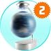 Two Magnetic Levitation Globe with Blue LED Lights