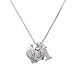 3-D Silver Heart with Flower Vine 