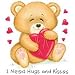 Hugs& Kisses~teddy Bear Youth T-Shirt