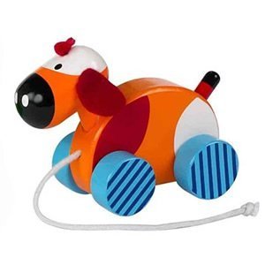 Childrens Toyshop  Toys : Wooden Dog Pull Along