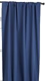 Eclipse Microfiber 42-Inch by 63-Inch Thermaback Blackout Back Tab Panel, Navy