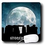 Perkins Designs Cities And Structures - Stonehenge an ancient source of mysticism and intrigue from 2500 B C with moon - Mouse Pads