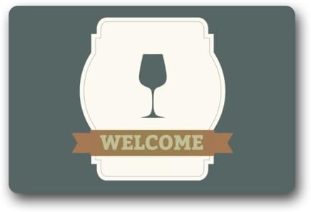 Simple Bucket Glass Design Elegant Welcome Doormats Personalized Durable Indoor/Outdoor Door Mat (Machine-washable)