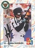 John Raskos, Kane County Cougars - Marlins Affiliate Autographed Card