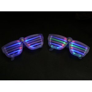 Light UP LED Shutter Shades Glasses (Red,Green and Blue LEDs)