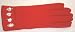 One Size Red Wool Jersey Gloves Trimmed with Rhinestone Center Pink Satin Rosebuds