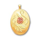 10k Black Hills Gold 14k Gold-Filled Scrolled Oval Locket