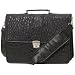 Embassy Italian Stone Design Genuine Leather Briefcase with Embossed Alligator Grain Design