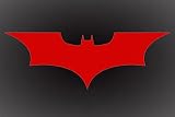 BATMAN RED DARK KNIGHT LOGO DECAL STICKER 6 X 3