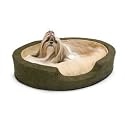 K&H Thermo Oval Snuggly Sleeper, Medium 26 By 20 Inches, Mocha