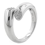 Sterling Silver/White Lustre Diamond Ring