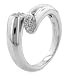 Jewelry : Sterling Silver/White Lustre Diamond Ring