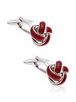 Carlo Visconti Gemelos Nudo Esmalte (Rojo)