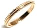18k Pink Gold Wedding Band or Stacking Ring with Fine Millgrain Edge, Ring Size 6.5)