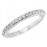 0.30ct Fine Diamond Wedding Band Ring 14k White Gold