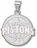 Detroit Pistons 1 Logo Pendant - Sterling Silver Jewelry