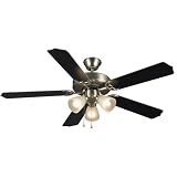 Hardware House 415935 Paladuim 52-Inch Ceiling Fan Brushed Nickel
