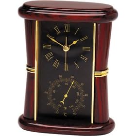 Carnegie Desk Clock and Thermometer by Chass
