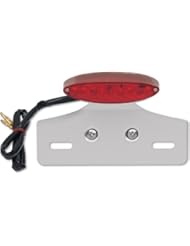 Automotive Parts and Accessories: Drag Specialties Mini LED Cat Eye Taillight with License Plate Mount - Red Lens with Clear LED L24-65D9RLEDK - Drag Specialties
