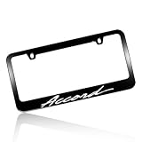 Honda Accord Script Black Metal License Plate Frame