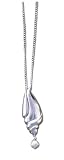 Solid Sterling Silver Pearl Sea Shell Necklace