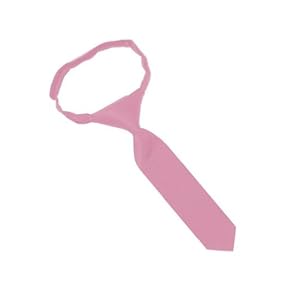 Solid Color 8 Inch Infant Pretied Tie - Carnation Pink