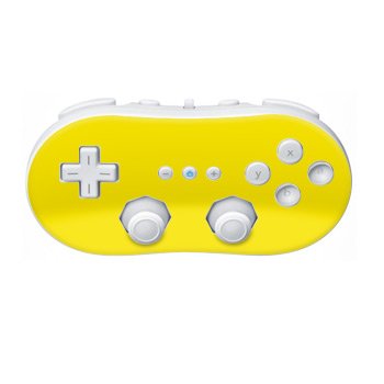 Solid State Yellow Design Nintendo Wii Classic Controller Protector Skin Decal Sticker