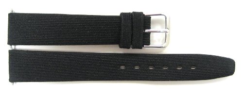 Timex 16mm Black Microfiber Leather Band