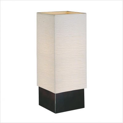 Lite Source LS-21277 Edan Table Lamp, Dark Walnut with Paper Shade