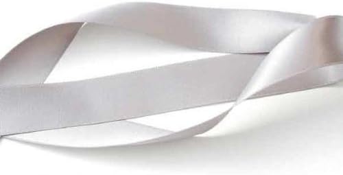Double Face Satin Ribbon Silver Gray 100% Polyester 5/8 inch x 5 Yards