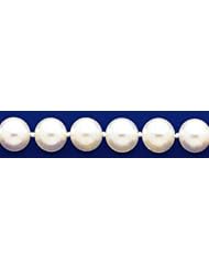 14k Yellow Gold 7.5-8mm White Akoya Saltwater Cultured Pearl Bracelet