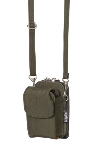 Baggallini Crinkle Phone PDA Case, Dark Olive
