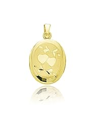 14K Yellow Gold Oval Locket (13.5 x 11 mm)