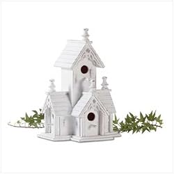Wood Distress Victorian Birdhouse - Style 32347
