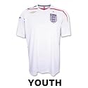 England 07/08 SS Home YOUTH Soccer Jersey