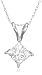 10k Choice of White or Yellow Gold Princess Cut Diamond Solitaire Pendant (1 ct, J-K Color, I2-I3 Clarity)