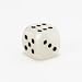 12mm 6-sided European Acrylic Marbleized Dice, White with Black