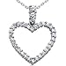1.00 Carat Diamond Heart Shape Pendant Womens 1.00 Carat Diamond Heart Shape Pendant Womens