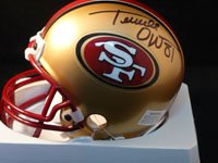 Signed Owens, Terrell Replica 49ers Mini Helmet