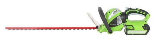GreenWorks 22262 G-MAX 24-Inch Rotating Hedge Trimmer - G-MAX 40V 2 AH Li-Ion Battery and Charger Inc.