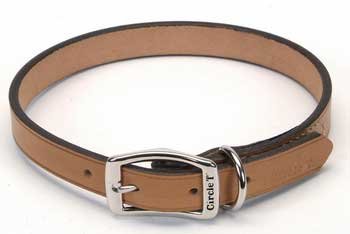 Coastal Pet Products Oak Tanned Tan Leather Town Collar for Dogs