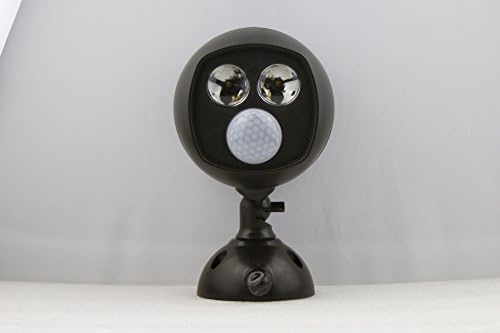 LED Motion Sensor Light, Liwithpro 600 Lumens, Batteries Powered Wireless Outdoor Spotlight (Brown)