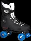 Raptor Quad Skates - Black with Blue Wheels (Size 8)