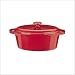 IInnova Color Cast Porcelain-Enameled Cast-Iron 7-Quart Oval Roaster, Red
