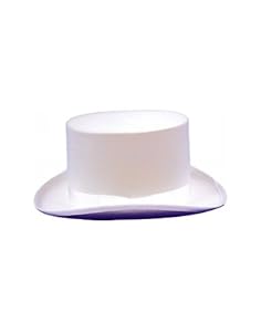 Top Hat White Felt - Costume Accessory - Large
