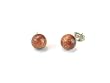Goldstone Stud Fashion Earrings, 8mm