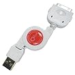 OrionGadgets Retractable Sync & Charge USB Cable for Apple iPad (White)