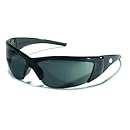 Crews FF212 ForceFlex 2 Safety Glasses with Black Frame and Gray Lens, 1 Pair