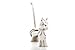 Dog Bobble Head Ring Holder with Elegant Nickel Plated Tone